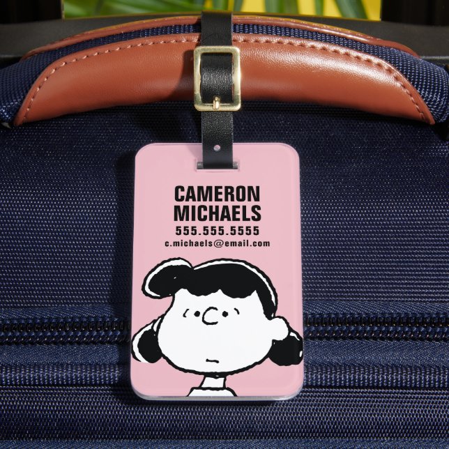 Peanuts | Lucy's Faces Luggage Tag (Front Insitu 2)