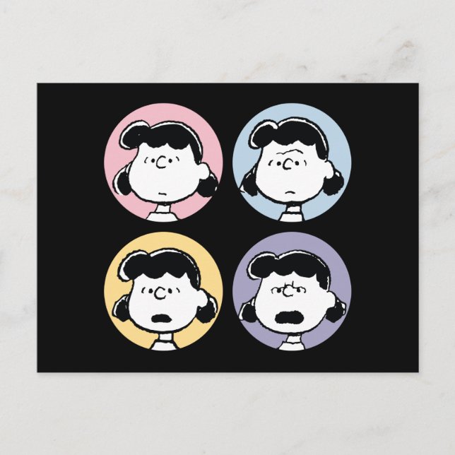 Peanuts | Lucy's Faces Postcard (Front)