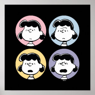 Peanuts Lucy's Faces Poster