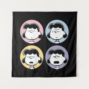 Peanuts Lucy's Faces Tapestry