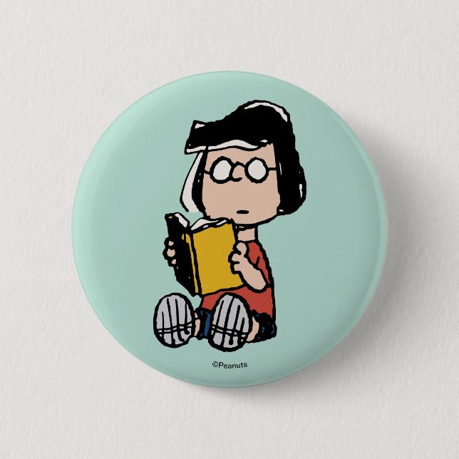 Peanuts | Marcie Reading 6 Cm Round Badge (Front)