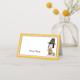 Peanuts Marcie Thanksgiving Dinner Place Card