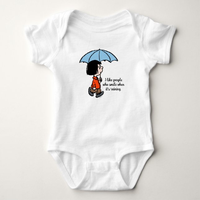Peanuts | Marcie Under the Umbrella Baby Bodysuit (Front)