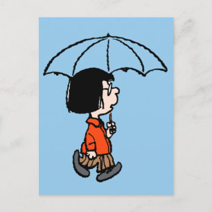 Peanuts   Marcie Under the Umbrella Postcard