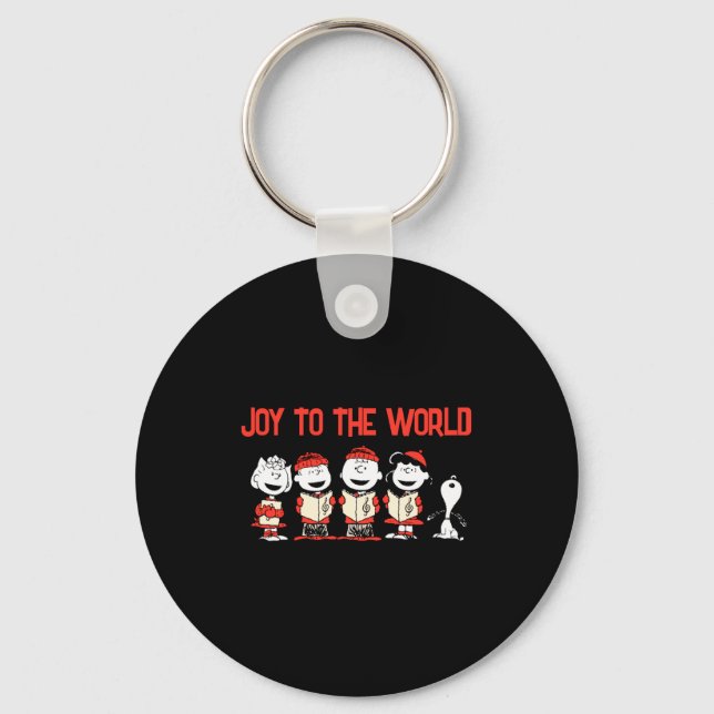 Peanuts Merry Christmas Holiday Choir _1  Key Ring (Front)