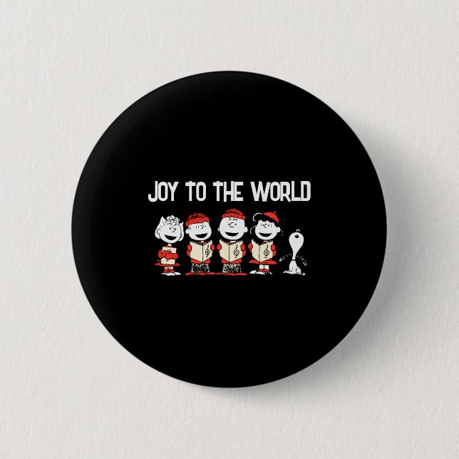 Peanuts Merry Christmas Holiday Choir  6 Cm Round Badge (Front)