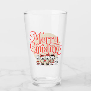 Peanuts Merry Christmas Holiday Choir Glass