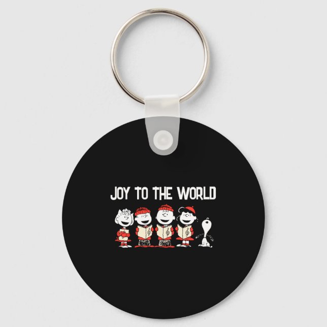 Peanuts Merry Christmas Holiday Choir  Key Ring (Front)