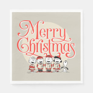 Peanuts Merry Christmas Holiday Choir Napkin