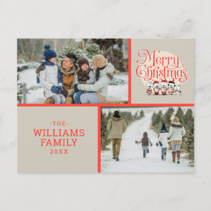 Peanuts Merry Christmas Holiday Choir Photo Postcard