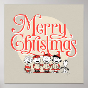 Peanuts Merry Christmas Holiday Choir Poster