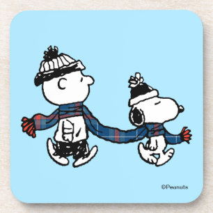 Peanuts Merry Christmas Snoopy & Charlie Brown Coaster