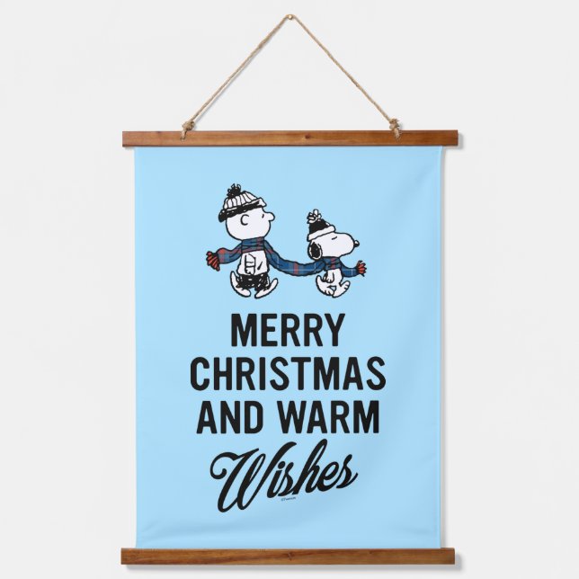 Peanuts | Merry Christmas Snoopy & Charlie Brown Hanging Tapestry (Front)