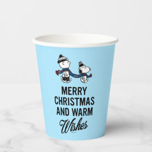 Peanuts   Merry Christmas Snoopy & Charlie Brown Paper Cups