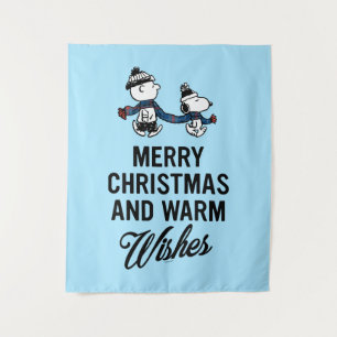 Peanuts Merry Christmas Snoopy & Charlie Brown Tapestry