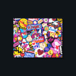 Peanuts | Mixtape Patch Pattern Canvas Print<br><div class="desc">Check out this fun design featuring The Peanuts Gang in cute patches.</div>
