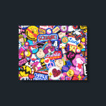 Peanuts | Mixtape Patch Pattern Canvas Print<br><div class="desc">Check out this fun design featuring The Peanuts Gang in cute patches.</div>