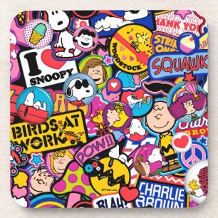 Peanuts   Mixtape Patch Pattern Coaster