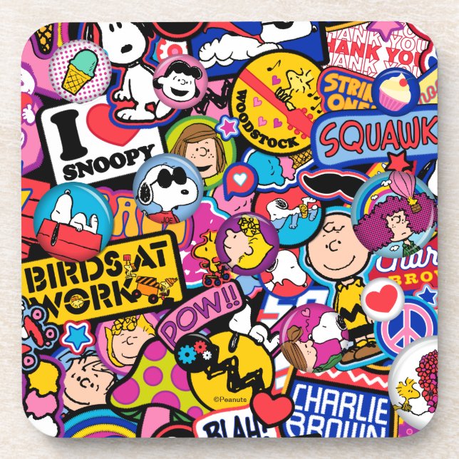 Peanuts | Mixtape Patch Pattern Coaster (Front)