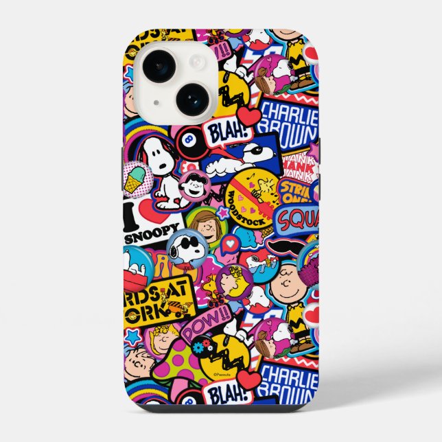 Peanuts | Mixtape Patch Pattern iPhone Case (Back)