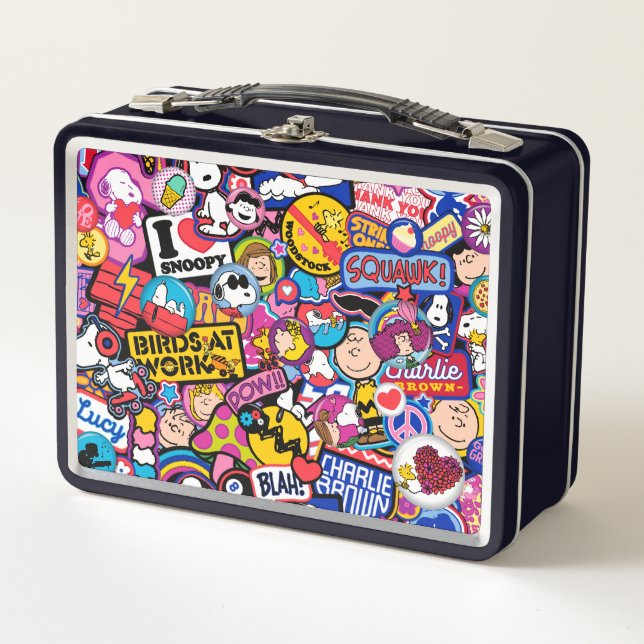 Peanuts | Mixtape Patch Pattern Metal Lunch Box (Front)