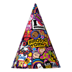 Peanuts Mixtape Patch Pattern Party Hat