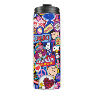 Peanuts   Mixtape Patch Pattern Thermal Tumbler