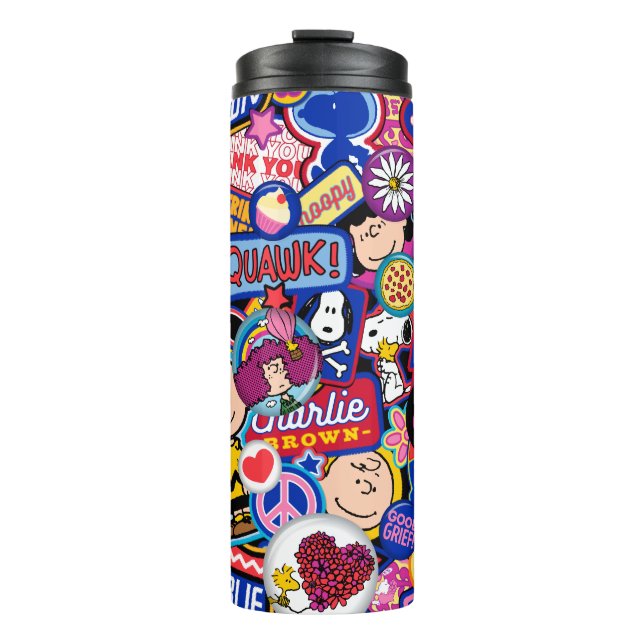 Peanuts | Mixtape Patch Pattern Thermal Tumbler (Front)