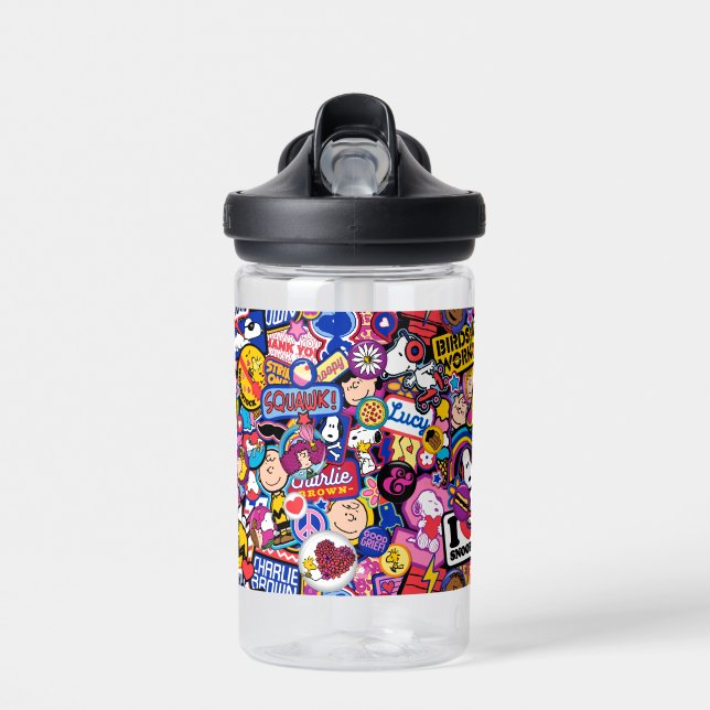Peanuts | Mixtape Patch Pattern Water Bottle (Front)