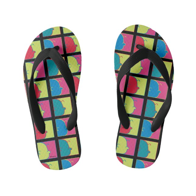 Peanuts | Modern Pop Art Charlie Brown Kid's Flip Flops (Footbed)