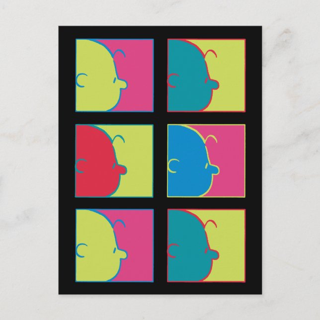 Peanuts | Modern Pop Art Charlie Brown Postcard (Front)