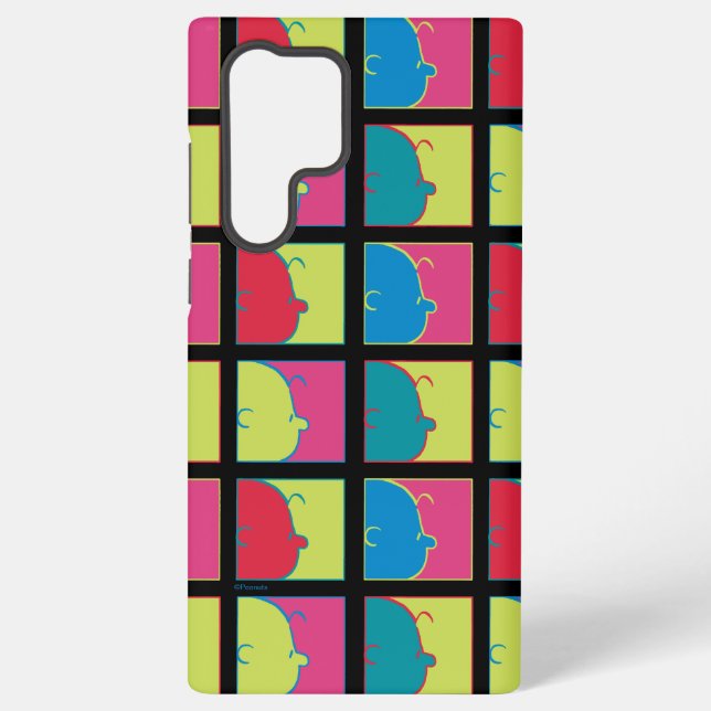 Peanuts | Modern Pop Art Charlie Brown Samsung Galaxy S22 Ultra Case (Back)