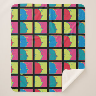 Peanuts   Modern Pop Art Charlie Brown Sherpa Blanket