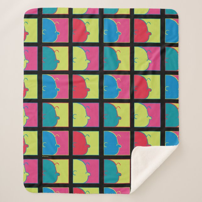 Peanuts | Modern Pop Art Charlie Brown Sherpa Blanket (Front)
