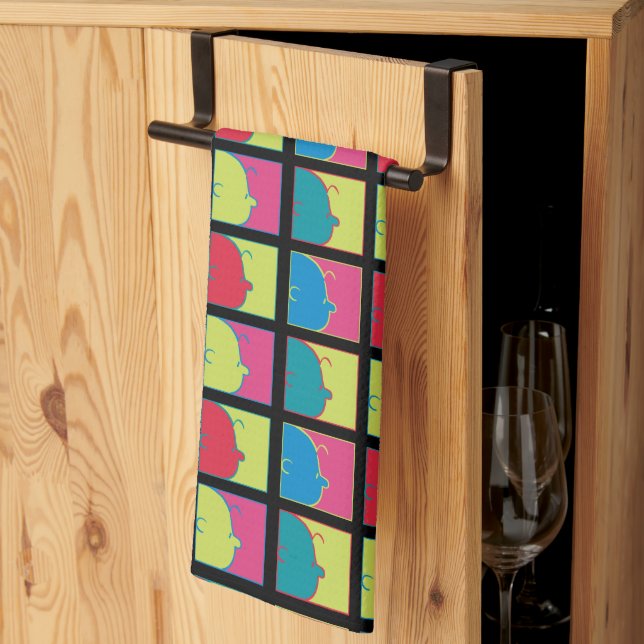 Peanuts | Modern Pop Art Charlie Brown Tea Towel (Thirds Fold)