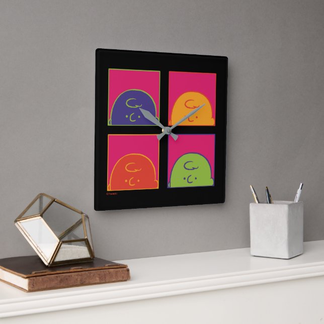 Peanuts | Modern Pop Art It's Charlie Brown Square Wall Clock (Office)