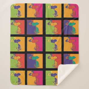 Peanuts   Modern Pop Art Snoopy Sherpa Blanket