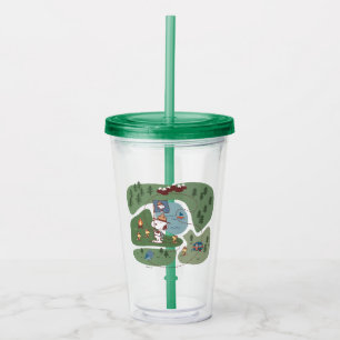 Peanuts Nestled in the Mountains Campsite Acrylic Tumbler