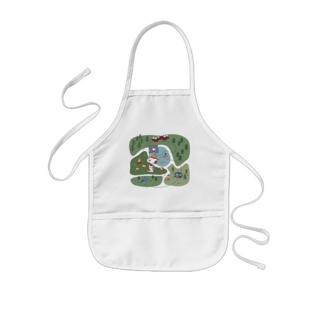 Peanuts | Nestled in the Mountains Campsite Kids Apron (Front)
