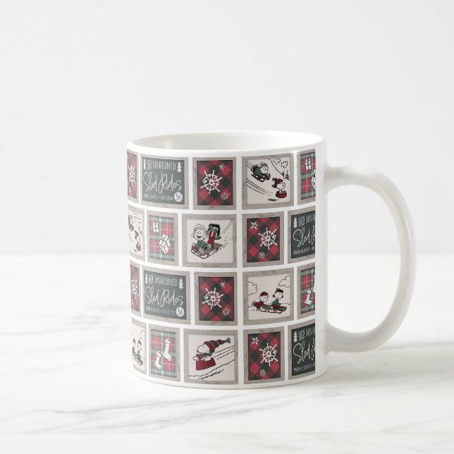 Peanuts | Old Fashioned Sleigh Rides Pattern Coffee Mug (Right)