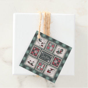 Peanuts Old Fashioned Sleigh Rides Pattern Favour Tags