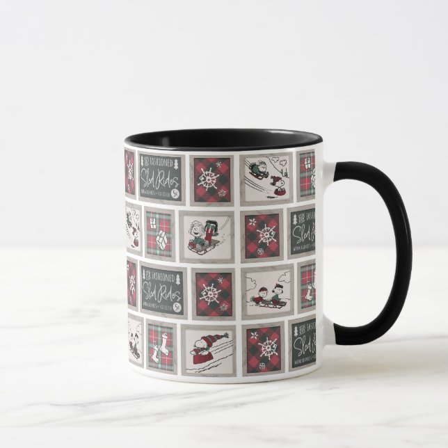 Peanuts | Old Fashioned Sleigh Rides Pattern Mug (Right)