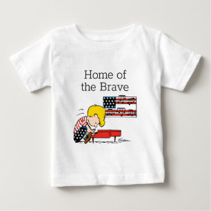 Peanuts   Patriotic Schroeder & His Piano Baby T-Shirt