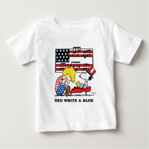 Peanuts   Patriotic Schroeder, Woodstock & Snoopy Baby T-Shirt