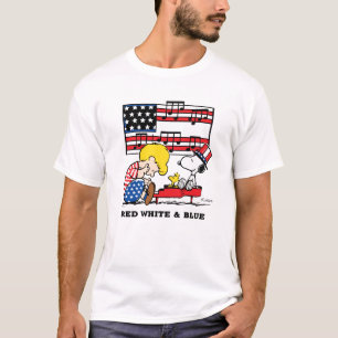 Peanuts   Patriotic Schroeder, Woodstock & Snoopy T-Shirt
