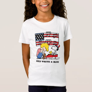 Peanuts Patriotic Schroeder, Woodstock & Snoopy T-Shirt