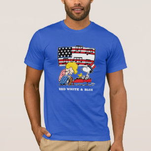 Peanuts   Patriotic Schroeder, Woodstock & Snoopy T-Shirt