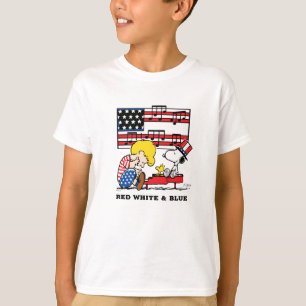 Peanuts   Patriotic Schroeder, Woodstock & Snoopy T-Shirt