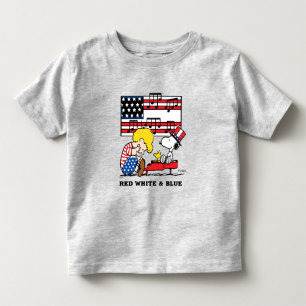 Peanuts   Patriotic Schroeder, Woodstock & Snoopy Toddler T-Shirt
