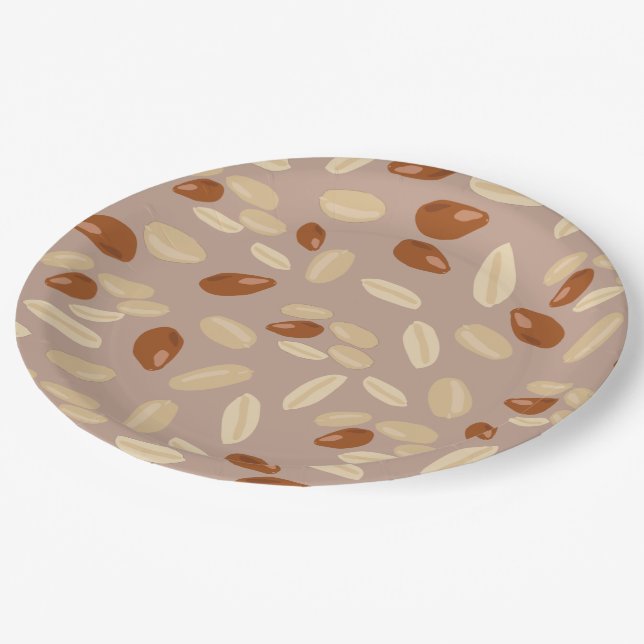 Peanuts Pattern Paper Plate (Angled)